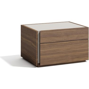 Porto Left Facing Night Stand in Walnut