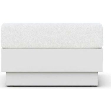 Porto Ottoman with Cushion In Polar and Matte White