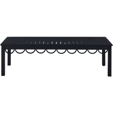 Portofino Aluminum Outdoor Patio Coffee Table In Black