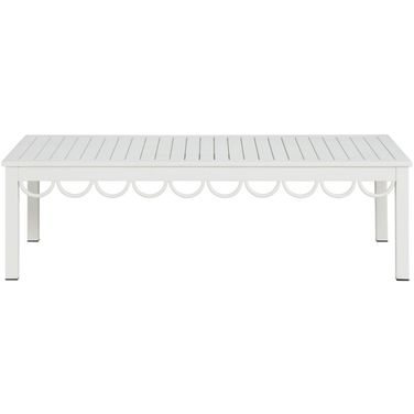 Portofino Aluminum Outdoor Patio Coffee Table In White
