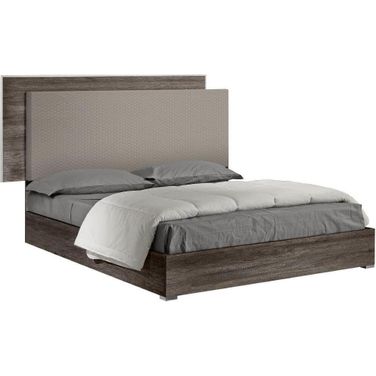 Portofino King Bed In Canyon Oak And Beige