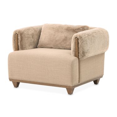 Portrait Accent Chair In Toffee and Sienna Brown