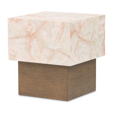 Portrait End Table In Sienna Brown