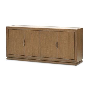 Portrait Sideboard with LED Lights In Sienna Brown