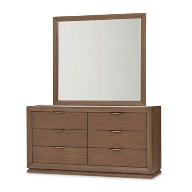 Portrait Small Dresser and Mirror In Sienna Brown