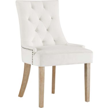 Pose Ivory Performance Velvet Dining Chair