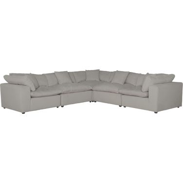Posh L-Shape Modular Sectional In Dove