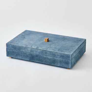 Posh Large Saude Box In Dusty Blue