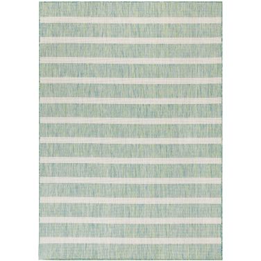 Positano Modern 10' x 14' Rug In Blue and Ivory