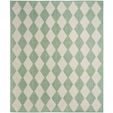 Positano Modern 10' x 14' Modern Rug In Blue Green