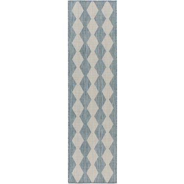 Positano Modern 2'2" x 10' Modern Rug In Aqua