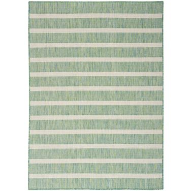 Positano Modern 4' x 6' Rug In Blue and Ivory