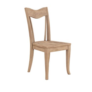 Post Wood Side Chair Set of 2 In Light Brown