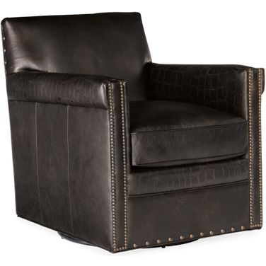 CC Potter Brown Swivel Club Chair Cc719-Sw-089