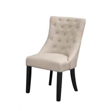 Prairie Upholstered Side Chairs Set of 2 In Cream Linen
