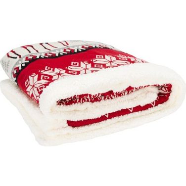 Prancer Sherpa Throw in Red