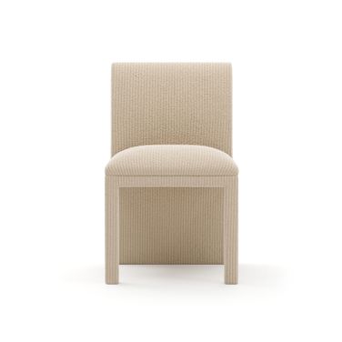 Precipice Upholstered Dining Chair In Cream
