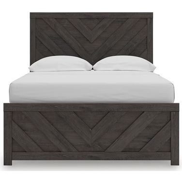 Prendonea Full Panel Bed In Charcoal