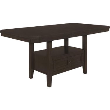 Prentiss Rectangular Counter Height Table with Butterfly Leaf Cappuccino