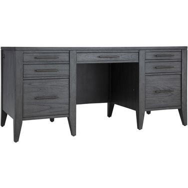 Preston 66 Inch Executive Desk In Urbane Grey