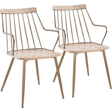 Preston Chair Set of 2 In White Wash
