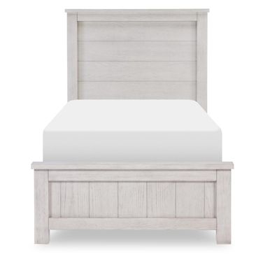 Preston Complete Twin Panel Bed In Bleached Linen