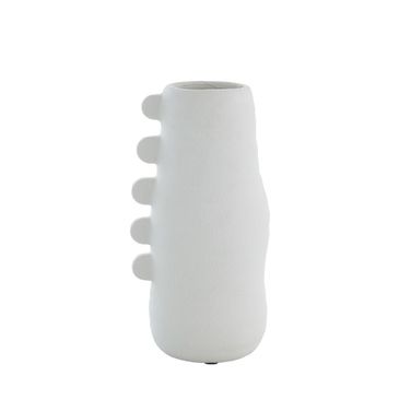 Primitive Porcelain Vase In White