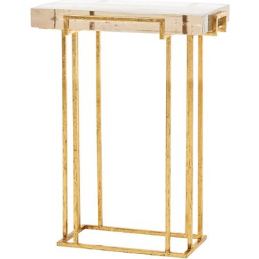Prism Side Table In Gold Leaf