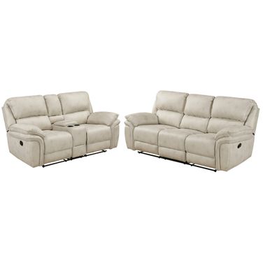 Proctor Double Reclining Living Room Set In Beige