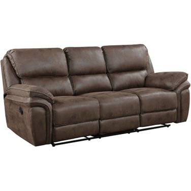 Proctor Double Reclining Sofa In Brown
