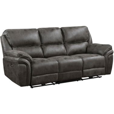 Proctor Power Double Reclining Sofa In Gray