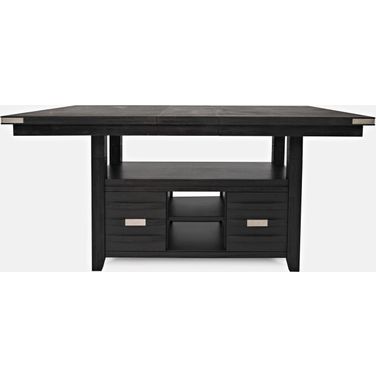 Altamonte Rectangle Dining Table with Adjustable Height In Dark Charcoal