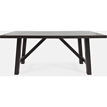 American 72 Inch Trestle Dining Table In Rustic Brown