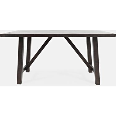 American 72 Inch Counter Height Trestle Dining Table In Rustic Brown