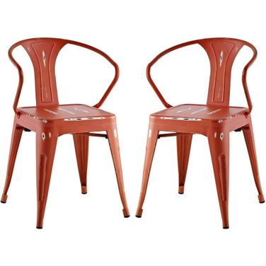 Promenade Dining Chair Set of 2 In Red