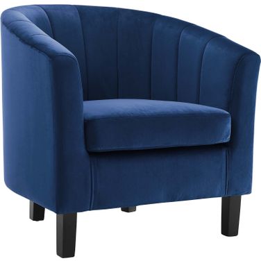 Prospect Navy Channel Tufted Performance Velvet Arm Chair