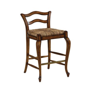 Provencal Counter Stool In Brown and Tan