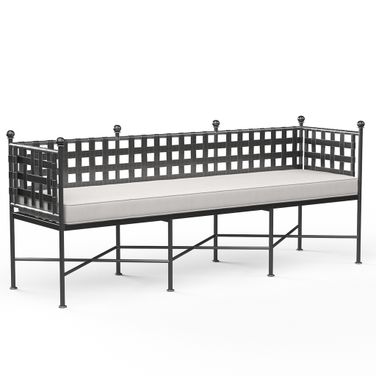 Provence Garden Bench in Canvas Flax