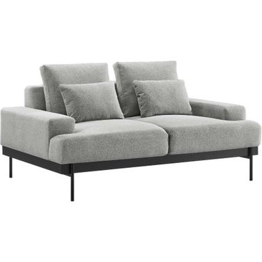 Proximity Light Gray Upholstered Fabric Loveseat