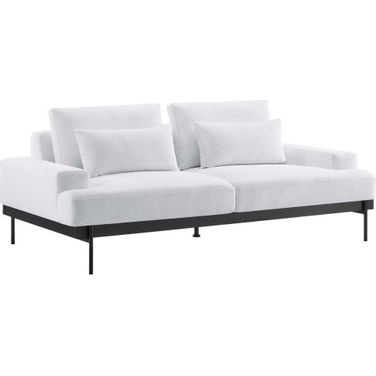 Proximity White Upholstered Fabric Sofa