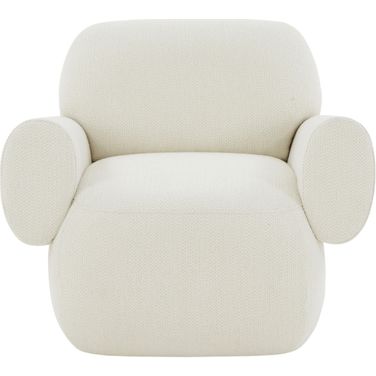 Pryce Upholstered Accent Chair In Ivory