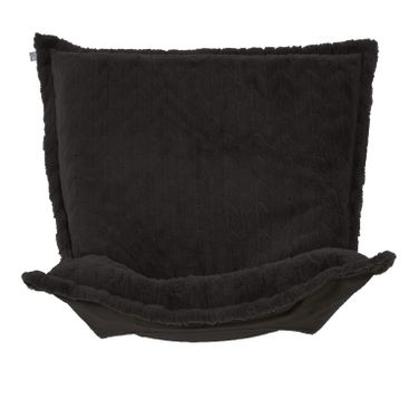 Puff Chair Cover Angora (Cover Only) In Ebony