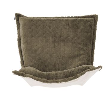 Puff Chair Cover Angora (Cover Only) In Moss