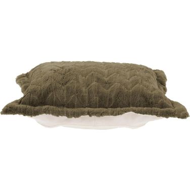 Puff Ottoman Cushion Angora (Cushion and Cover Only) In Moss