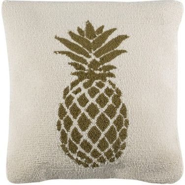 Pure Pineapple Pillow In Gold and White