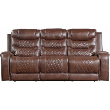 Putnam Brown Double Reclining Sofa