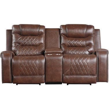 Putnam Brown Power Double Reclining Loveseat