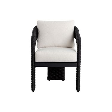 Pylos Dining Armchair In Black and Louis Cream