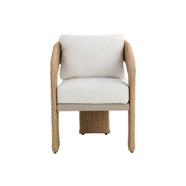 Pylos Dining Armchair In Natural and Louis Cream
