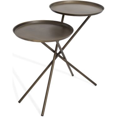 Python Antique Brass End Table